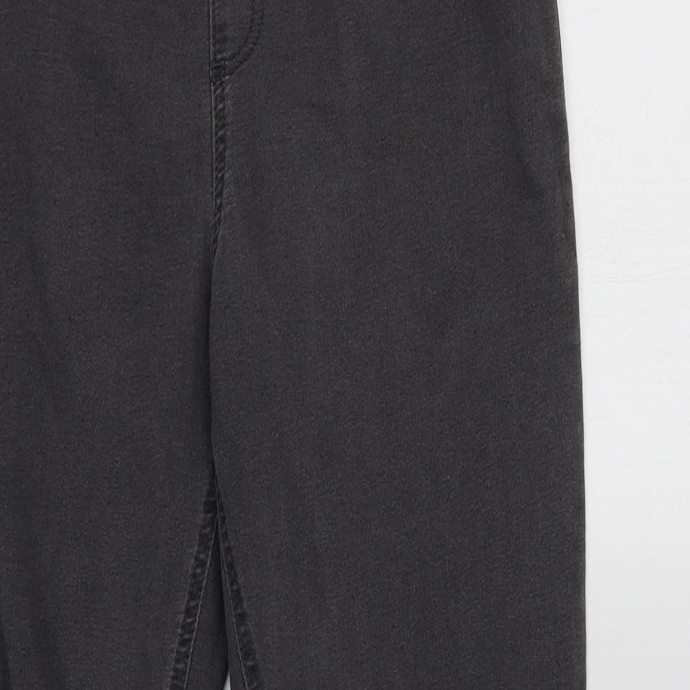 M&S Womens Grey  Cotton Jegging Jeans Size 14 L29 in Regular