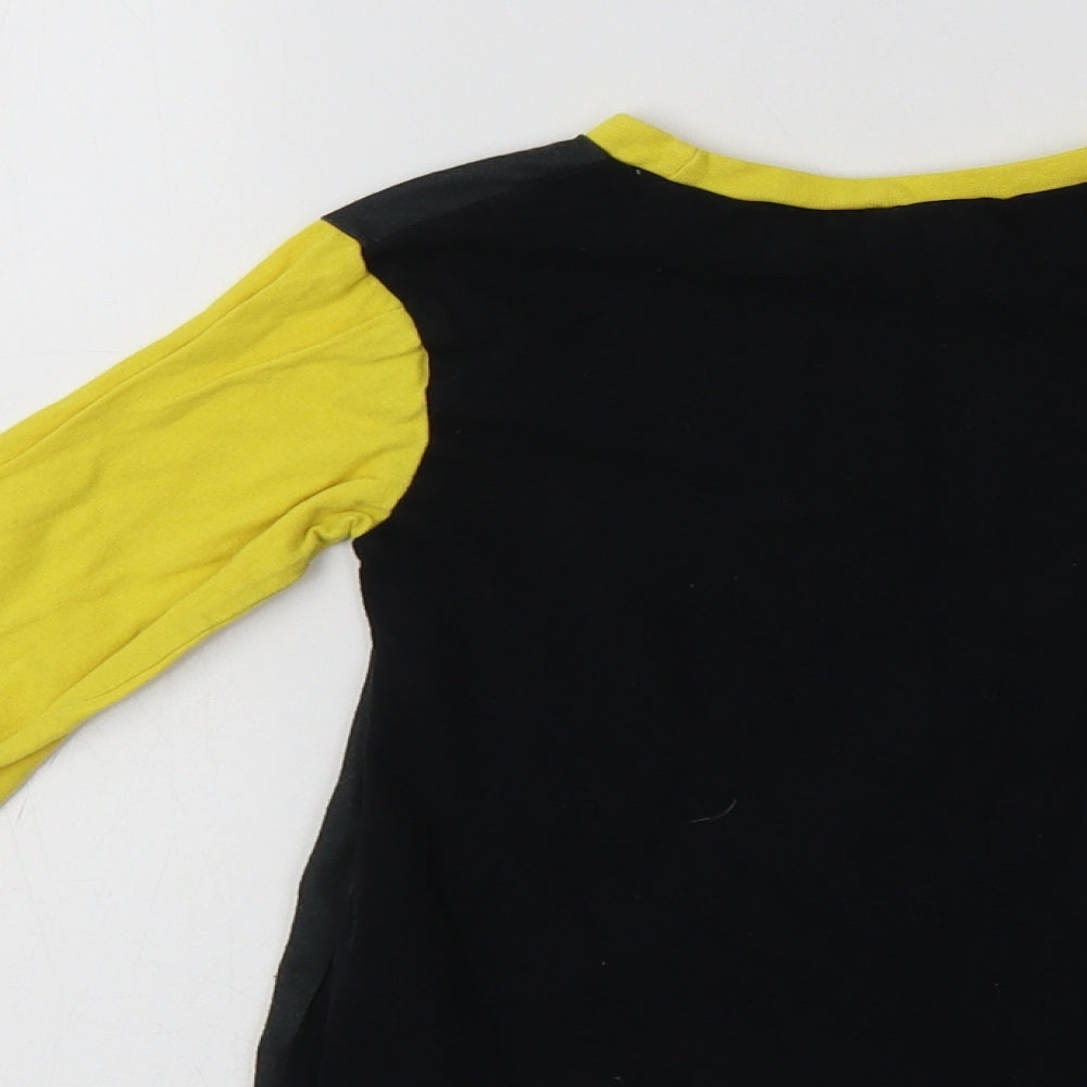 Preworn Boys Black Colourblock Cotton Basic T-Shirt Size 4-5 Years   - Batman