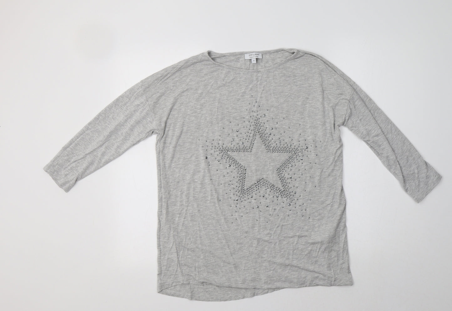 JD Williams Womens Grey  Viscose Top Lounge Set Size 10   - Star
