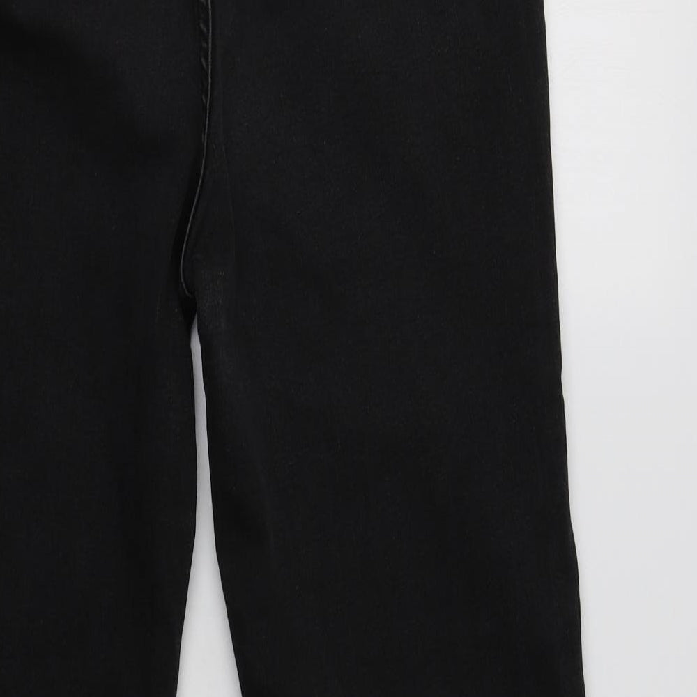 Per Una Womens Black  Cotton Straight Jeans Size 16 L32 in Regular