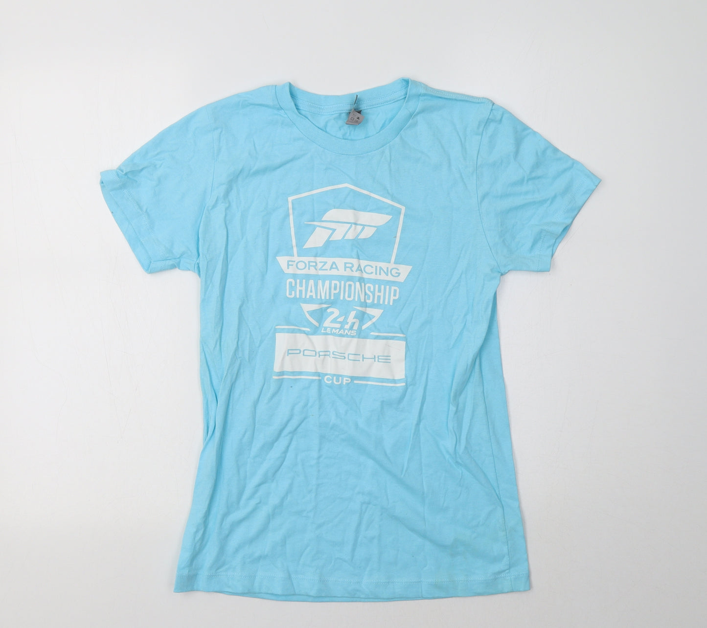 Next Level Womens Blue  Cotton Basic T-Shirt Size M Crew Neck
