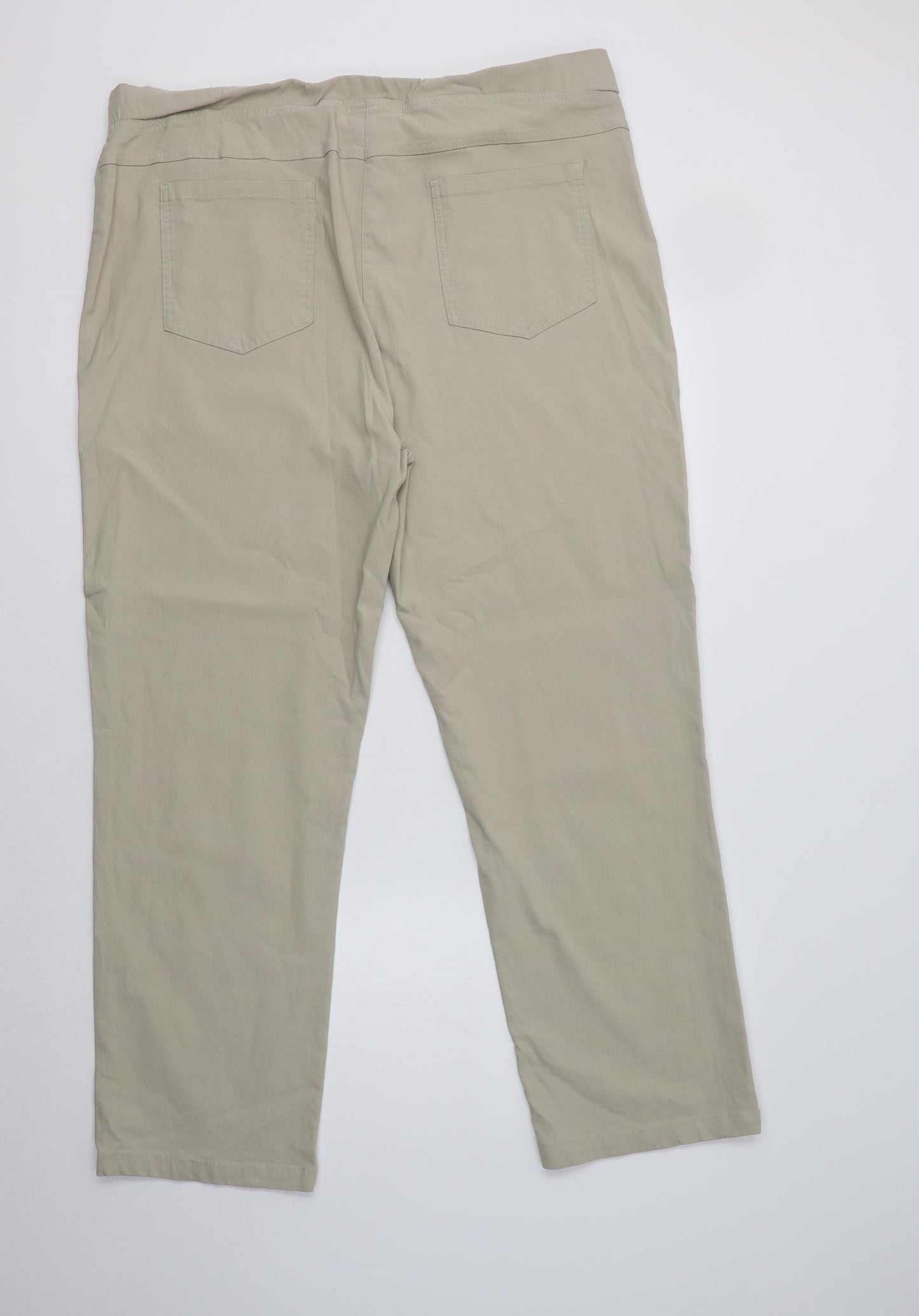 Cotton Traders Womens Beige  Viscose Trousers  Size 22 L29 in Regular