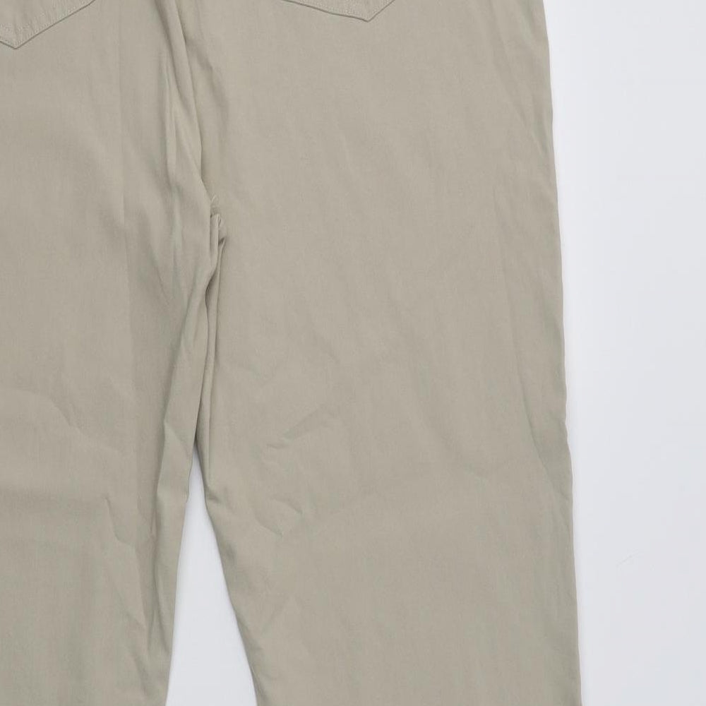 Cotton Traders Womens Beige  Viscose Trousers  Size 22 L29 in Regular