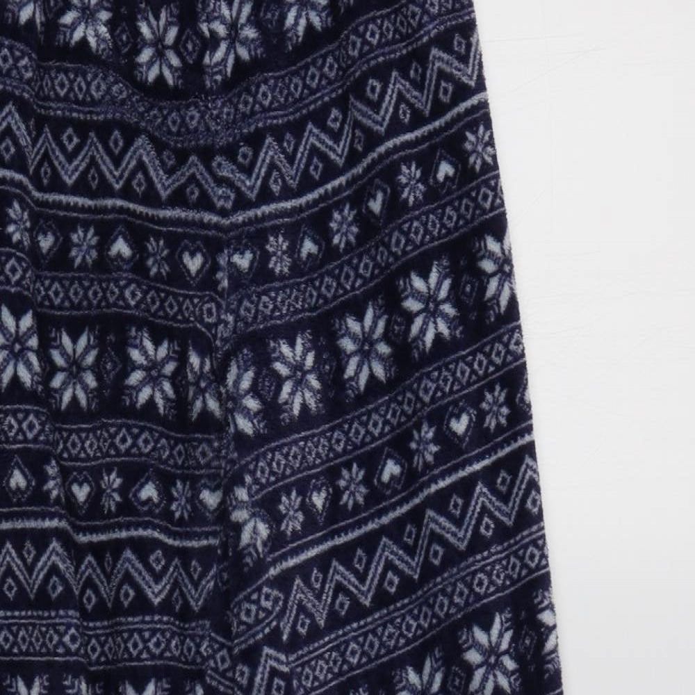 George Womens Blue Fair Isle Polyester  Pyjama Pants Size 8