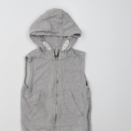 NEXT Girls Grey  Cotton Full Zip Hoodie Size 3 Years