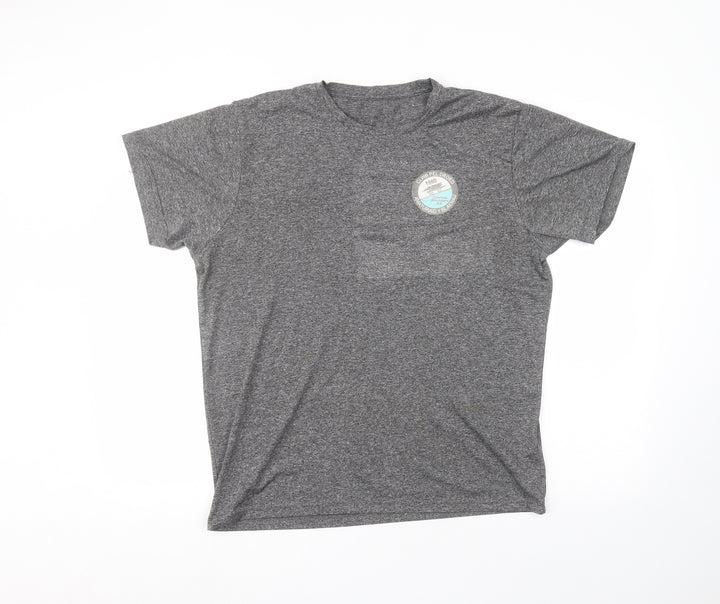 Preworn Mens Grey Polyester T-Shirt Size L