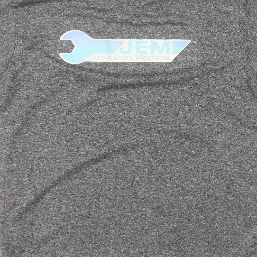 Preworn Mens Grey  Polyester  T-Shirt Size L