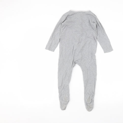 Marks and Spencer Baby Grey  Cotton Coverall One-Piece Size 18-24 Months