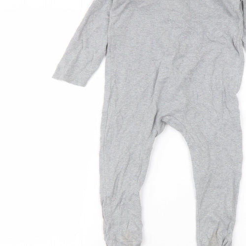 Marks and Spencer Baby Grey  Cotton Coverall One-Piece Size 18-24 Months