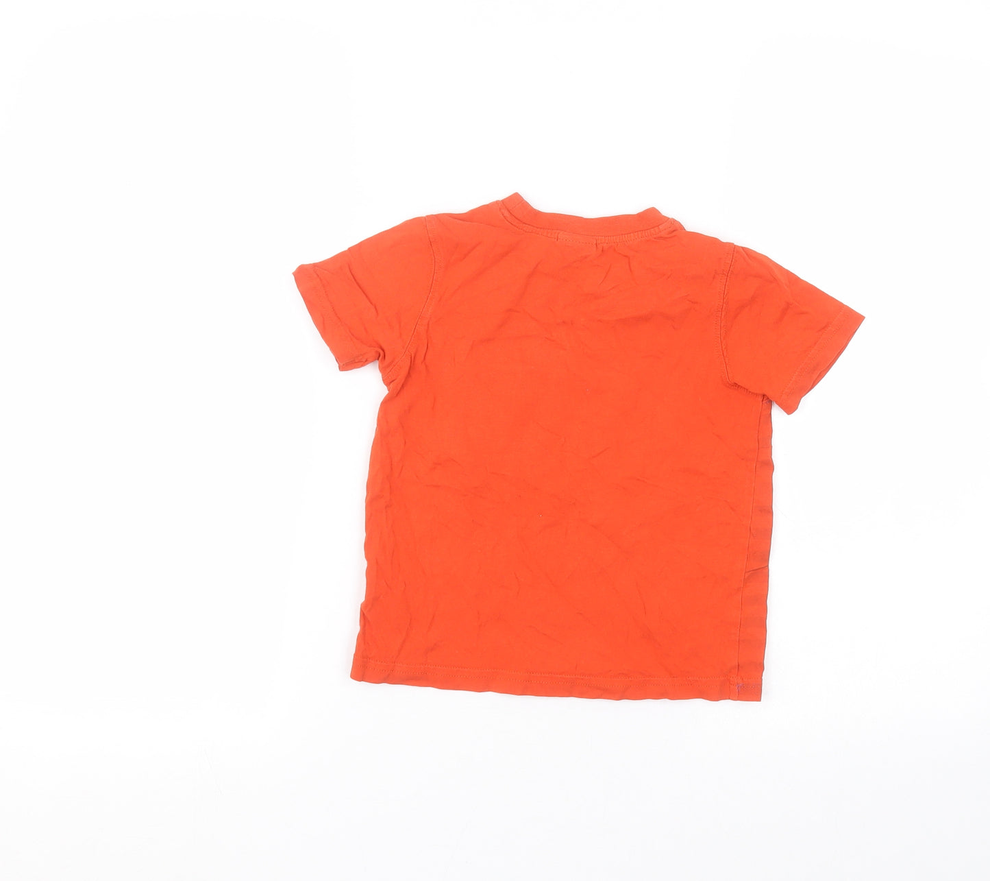 George Boys Orange  Cotton Basic T-Shirt Size 2-3 Years