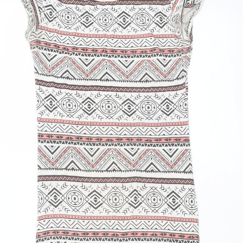 Select Womens White  Viscose T-Shirt Dress  Size 8