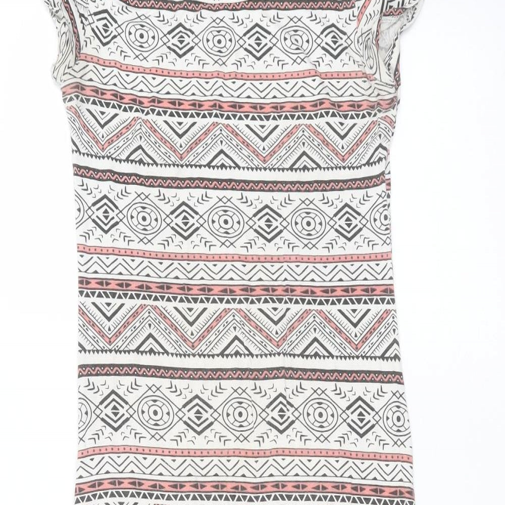 Select Womens White  Viscose T-Shirt Dress  Size 8
