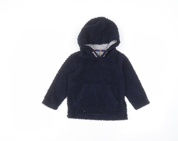 F&F Boys Blue  Polyester Pullover Hoodie Size 2-3 Years