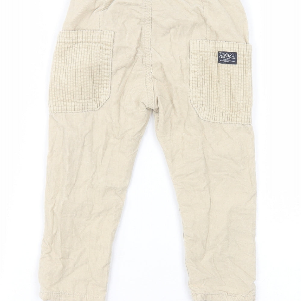 Zara Girls Beige  Cotton Chino Trousers Size 2-3 Years  Regular