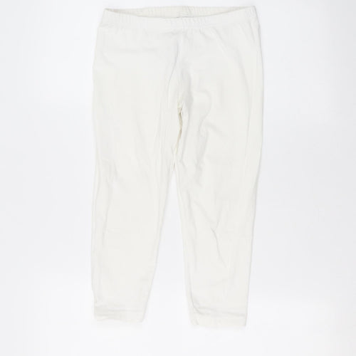 New Look Womens White  Cotton Sweatpants Trousers Size 8  Regular
