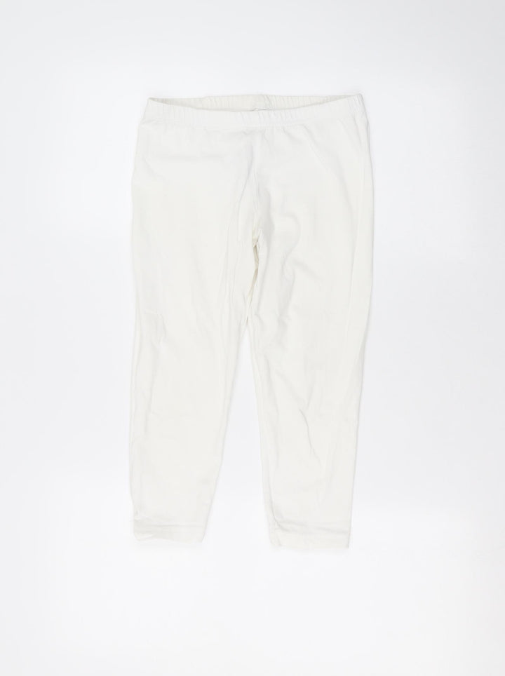 New Look Womens White  Cotton Sweatpants Trousers Size 8  Regular