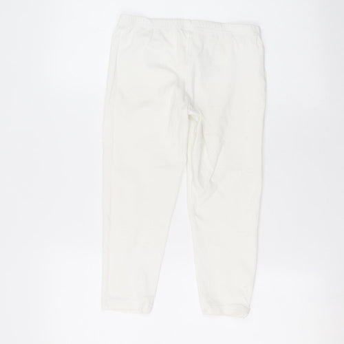 New Look Womens White  Cotton Sweatpants Trousers Size 8  Regular