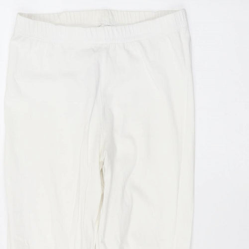 New Look Womens White  Cotton Sweatpants Trousers Size 8  Regular