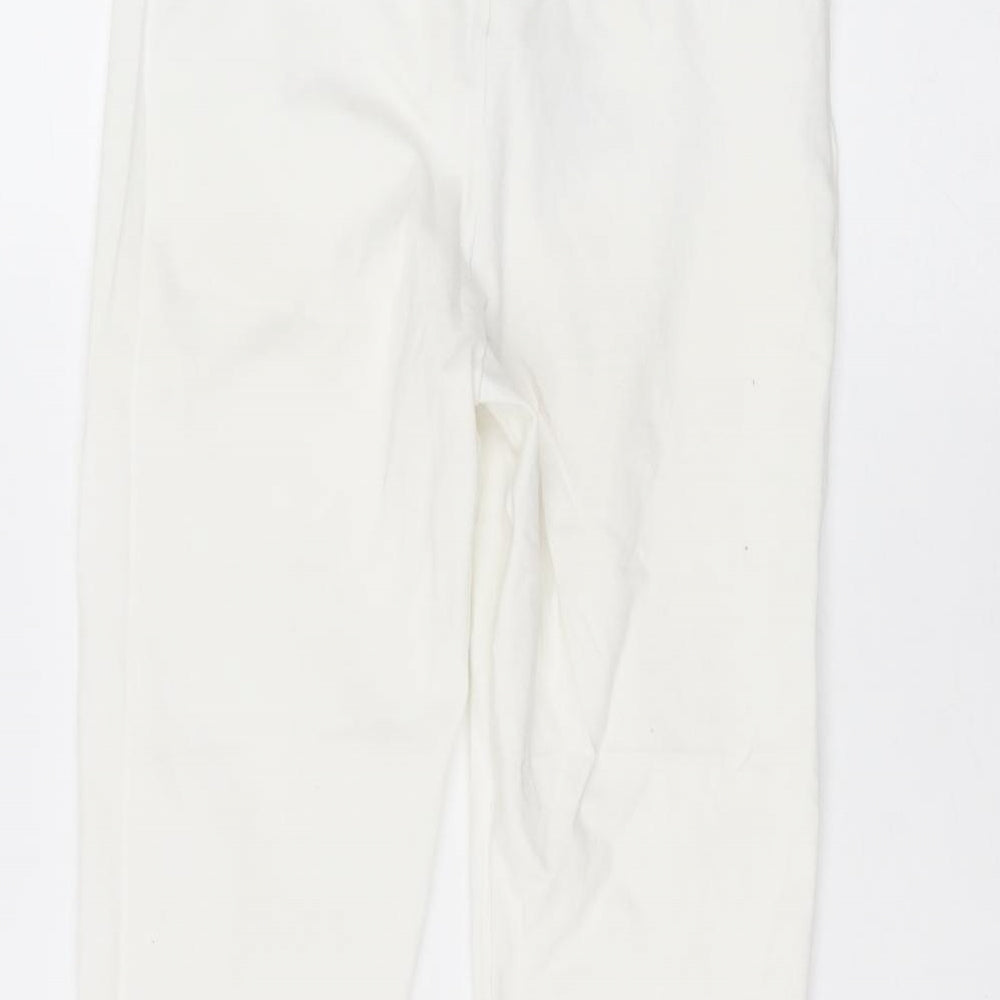 New Look Womens White  Cotton Sweatpants Trousers Size 8  Regular