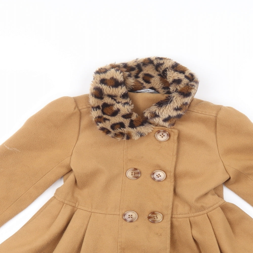 max Girls Brown   Jacket  Size 5-6 Years