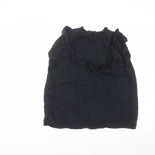 George Womens Blue  Cotton Basic Button-Up Size 10