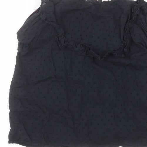 George Womens Blue  Cotton Basic Button-Up Size 10
