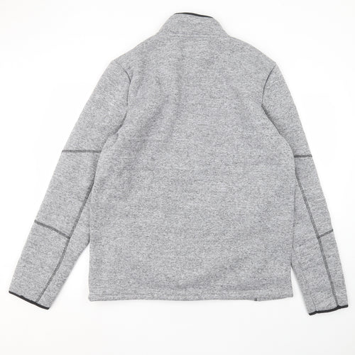 Preworn Womens Grey Round Neck  Polyester Full Zip Jumper Size L