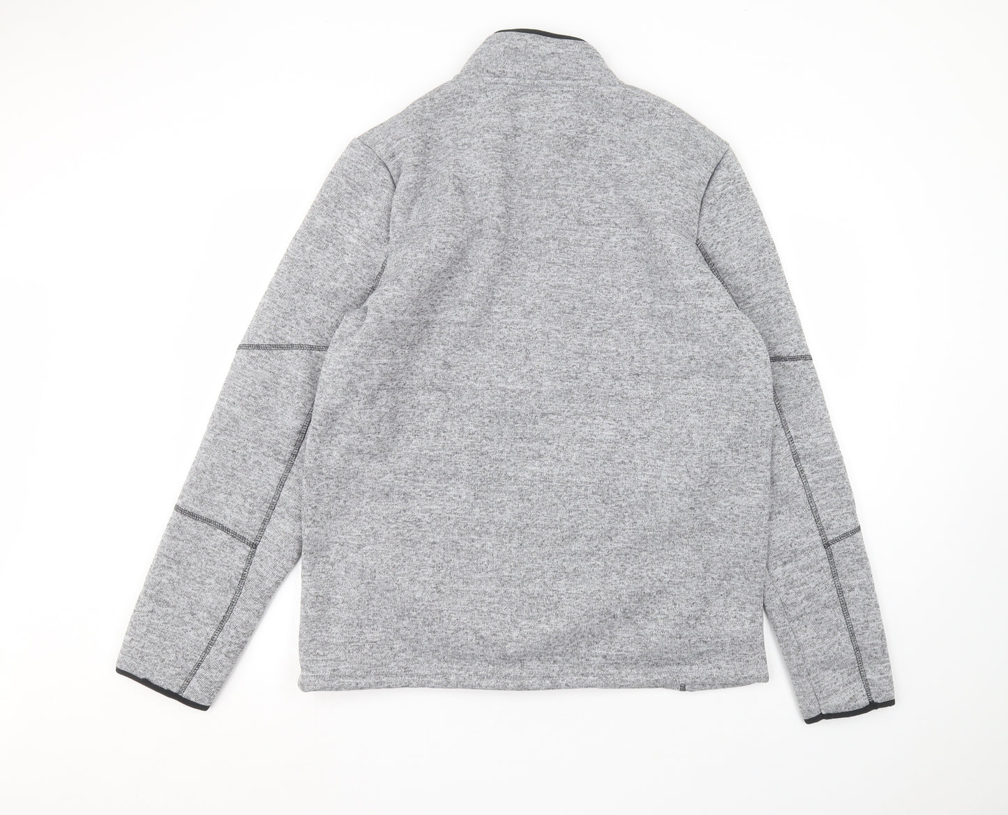 Preworn Womens Grey Round Neck  Polyester Full Zip Jumper Size L