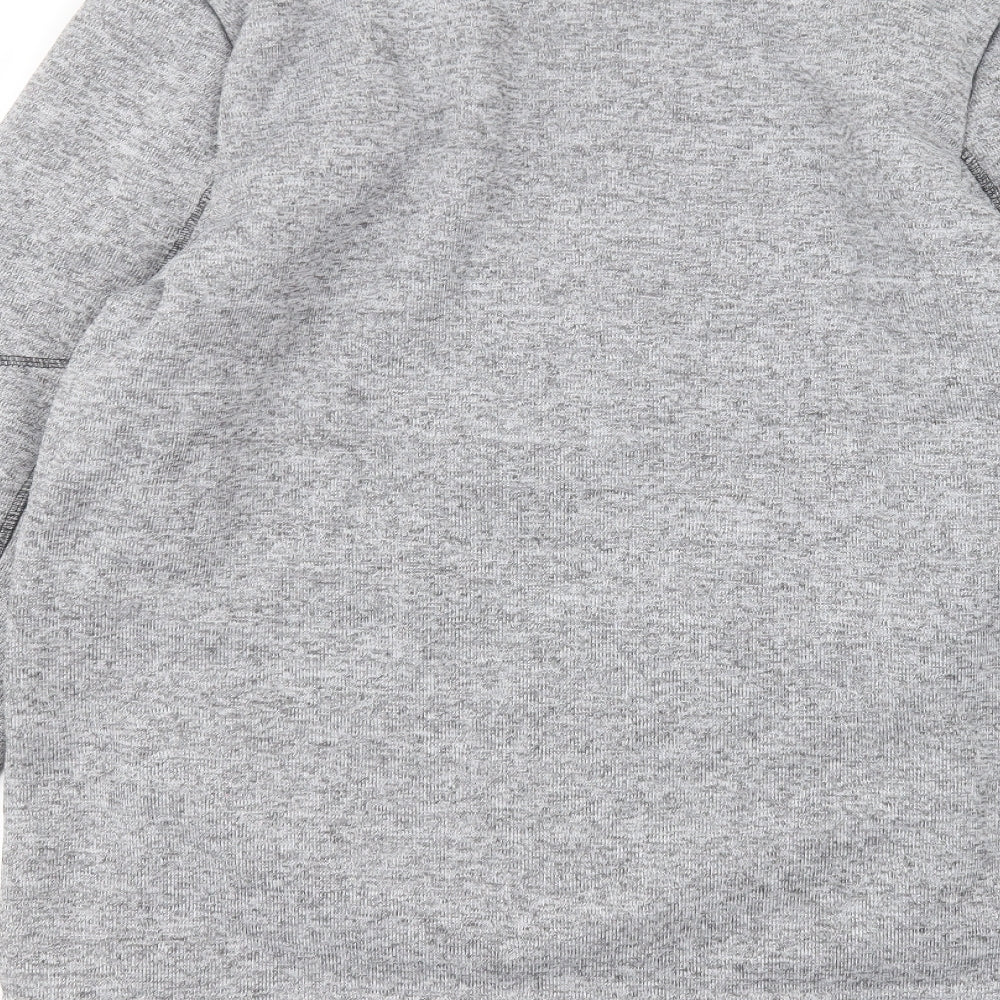 Preworn Womens Grey Round Neck  Polyester Full Zip Jumper Size L