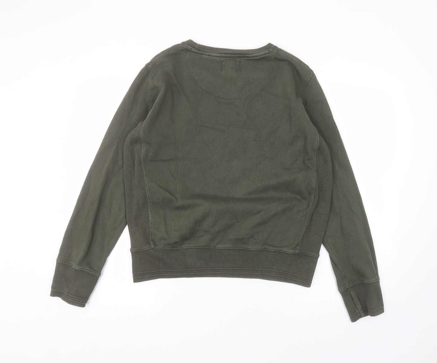 NEXT Womens Green Round Neck  Cotton Pullover Jumper Size 14