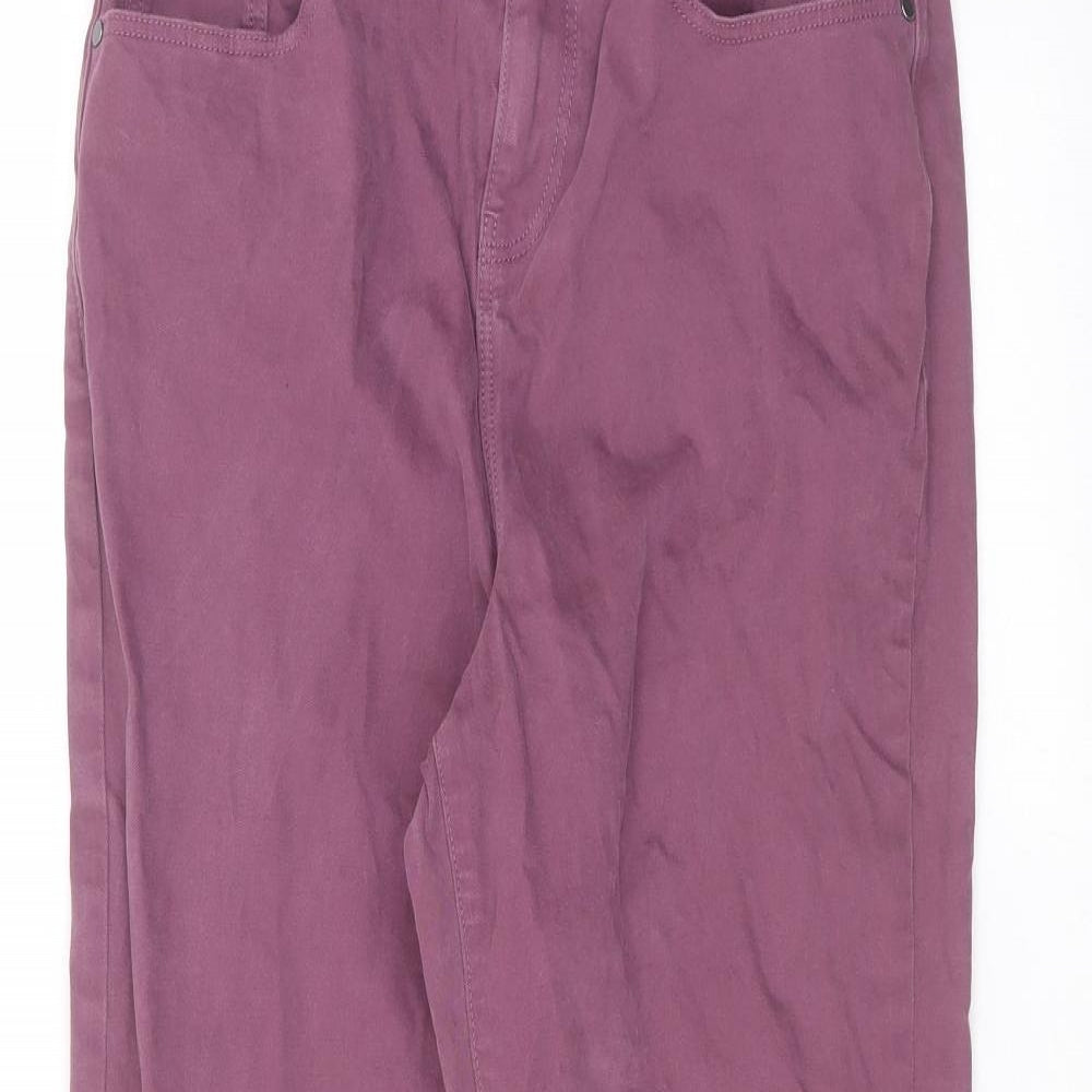 TU Womens Pink  Cotton Skinny Jeans Size 10 L26 in Regular