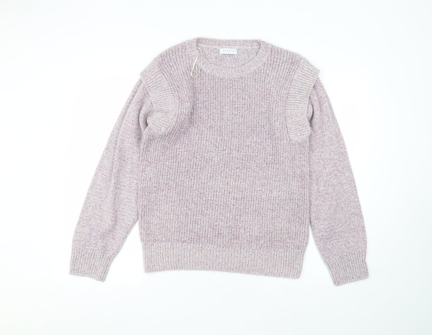 Matalan Womens Purple Round Neck  Acrylic Pullover Jumper Size L