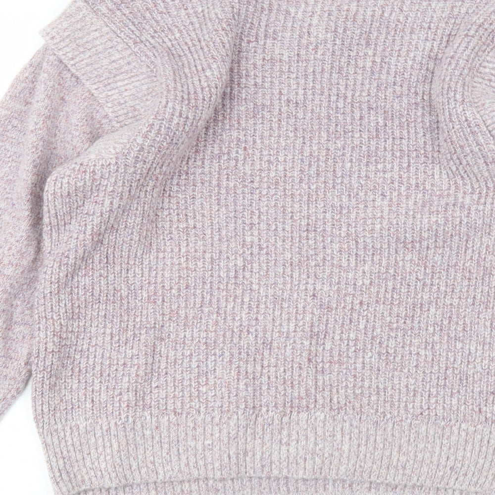 Matalan Womens Purple Round Neck  Acrylic Pullover Jumper Size L