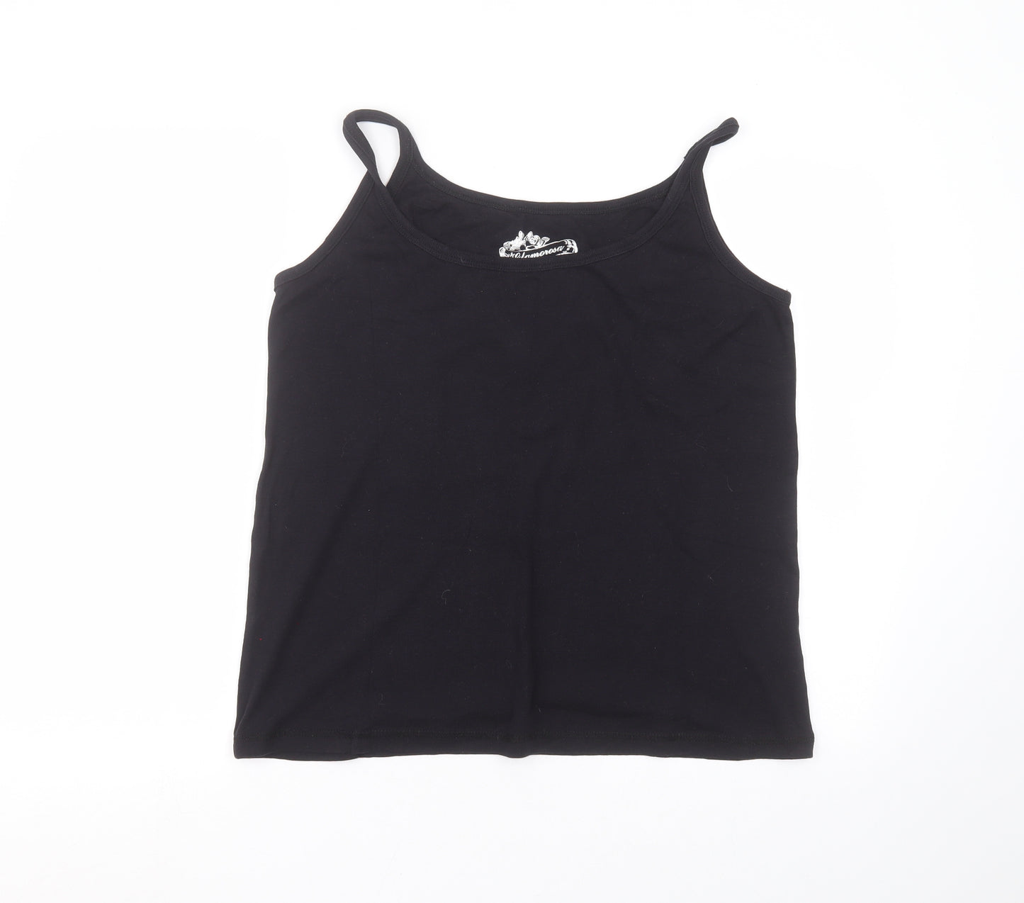 glamourosa Womens Black  Cotton Basic T-Shirt Size 18 Round Neck