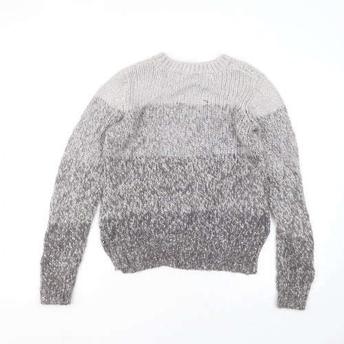 Marks and Spencer Womens Grey Round Neck  Acrylic Pullover Jumper Size 10
