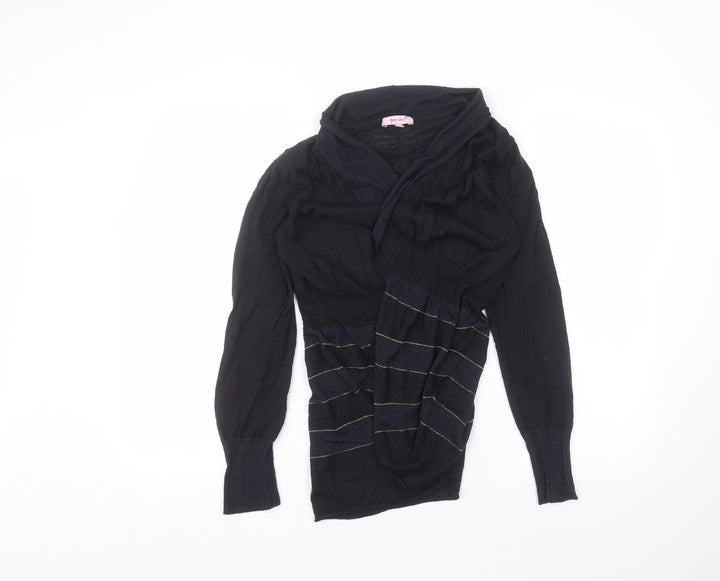Per Una Womens Blue V-Neck  Acrylic Cardigan Jumper Size 12