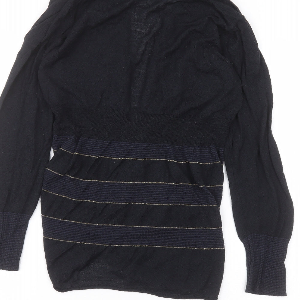 Per Una Womens Blue V-Neck  Acrylic Cardigan Jumper Size 12