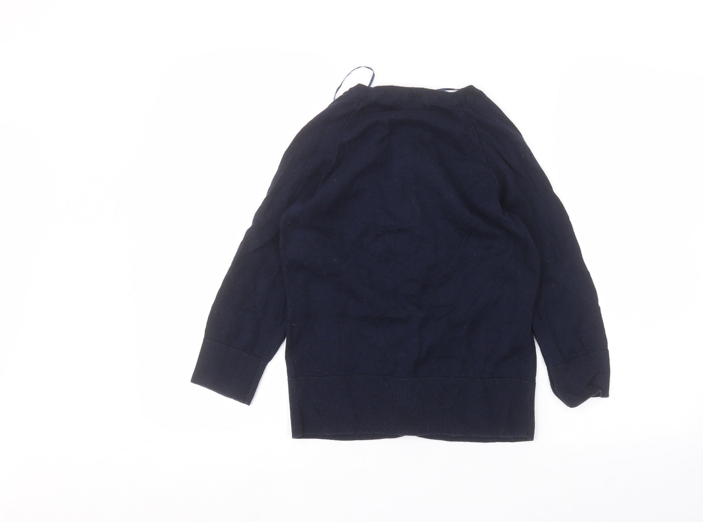 Debinhams Womens Blue Round Neck  Cotton Cardigan Jumper Size 10
