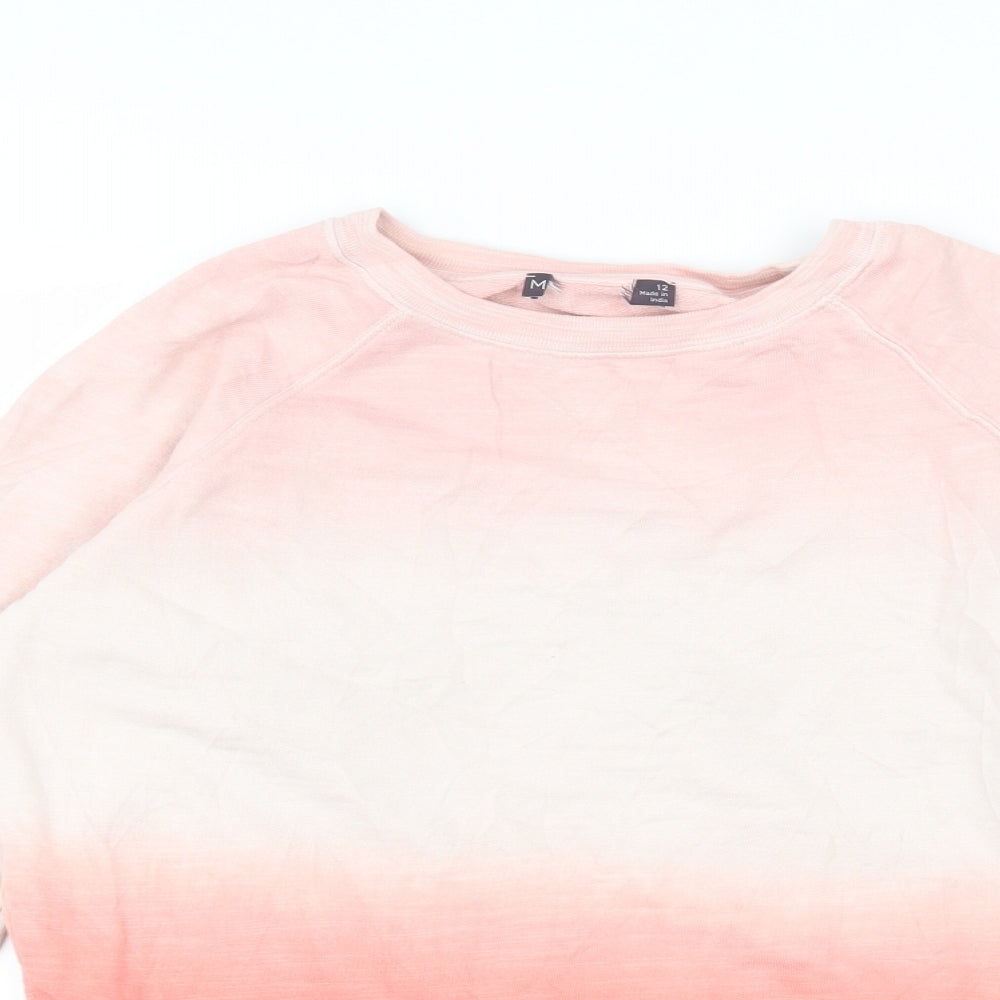 Marks and Spencer Womens White Round Neck  Cotton Pullover Jumper Size 12