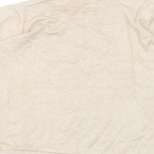 label be Womens Beige  Viscose Basic T-Shirt Size 20 Round Neck
