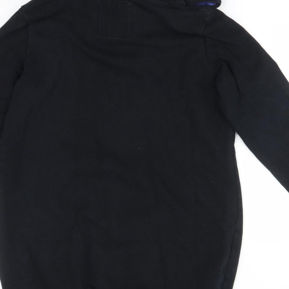 SUPDERDRY Womens Black  Cotton Pullover Hoodie Size 12