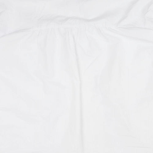 SheIn Womens White  Polyester Basic Button-Up Size M Collared
