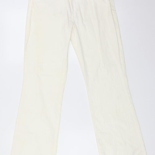 SAVIDA Womens Yellow  Cotton Trousers  Size 12 L31 in Regular