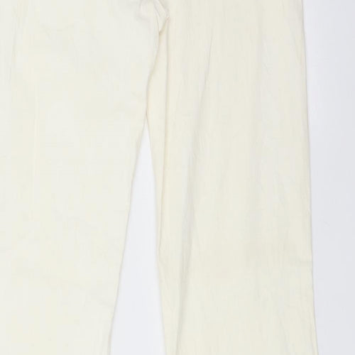 SAVIDA Womens Yellow  Cotton Trousers  Size 12 L31 in Regular