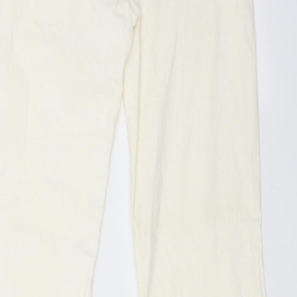 SAVIDA Womens Yellow  Cotton Trousers  Size 12 L31 in Regular