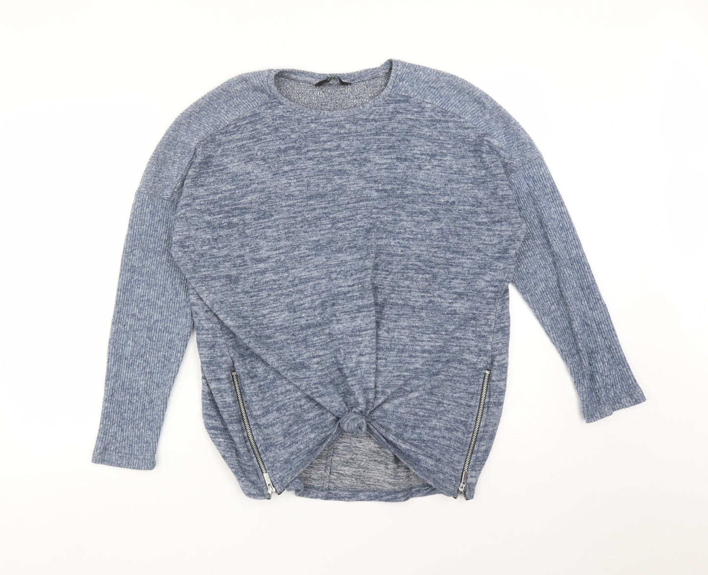 George Womens Blue  Viscose Basic T-Shirt Size M Round Neck
