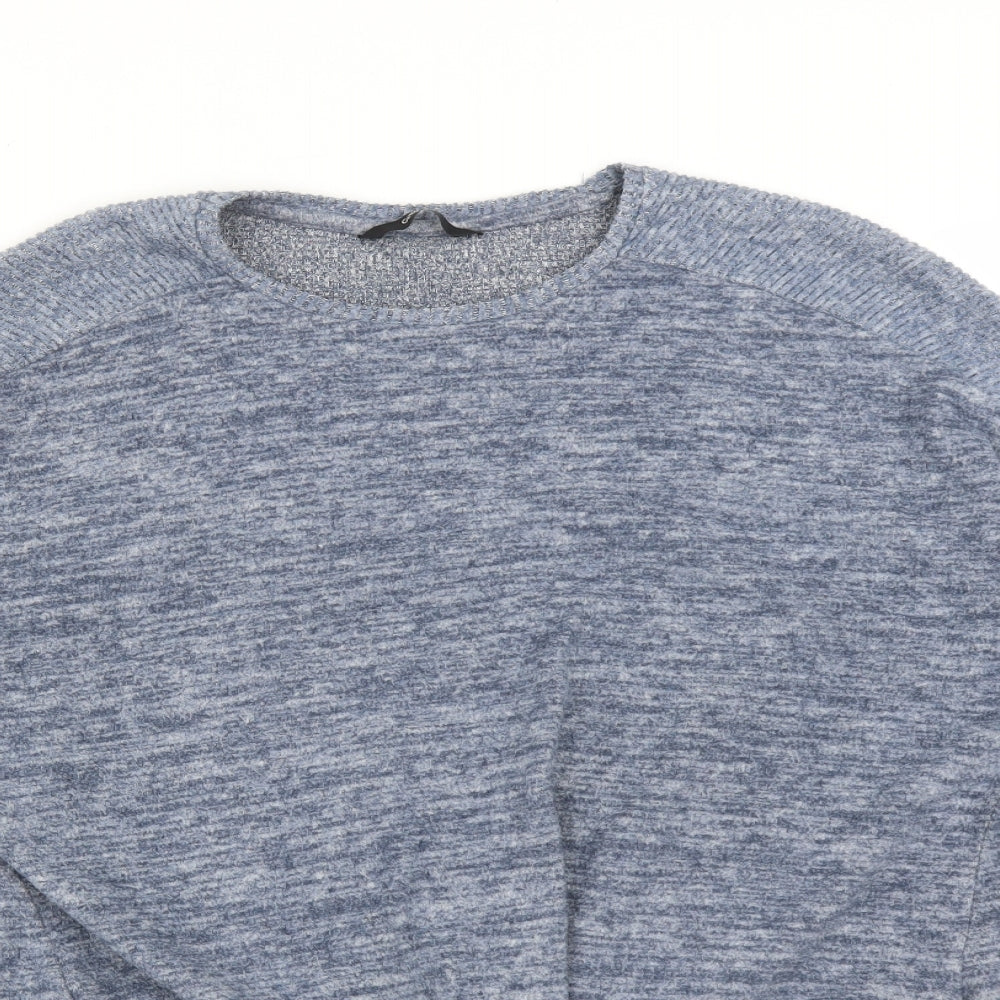 George Womens Blue  Viscose Basic T-Shirt Size M Round Neck