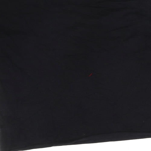 VILA Womens Black  Cotton Basic T-Shirt Size L Round Neck