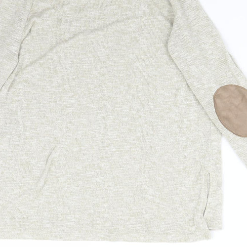 Bershka Womens Beige  Viscose Basic T-Shirt Size XS Round Neck