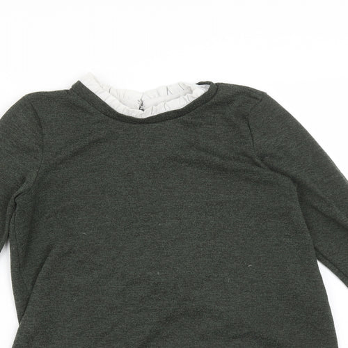 Dorothy Perkins Womens Green  Polyester Basic T-Shirt Size 8 Round Neck